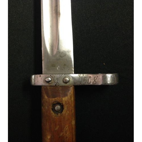 71 - Austrian M1895 Bayonet with 233mm long fullered blade with upper cutting edge. 