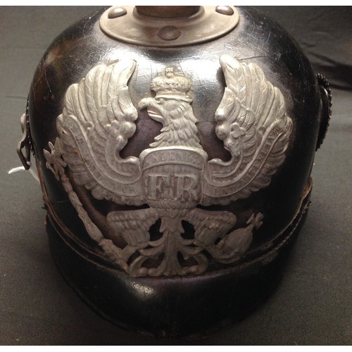 76 - WW1 Imperial German Army Pickelhaube Helmet M1915. Complete with chinstrap fittings, but leather chi... 