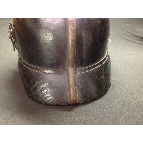 76 - WW1 Imperial German Army Pickelhaube Helmet M1915. Complete with chinstrap fittings, but leather chi... 