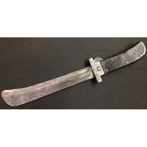 87 - WW2 USAAF Survival Folding Machete. Single edged blade 250mm in length maker marked 