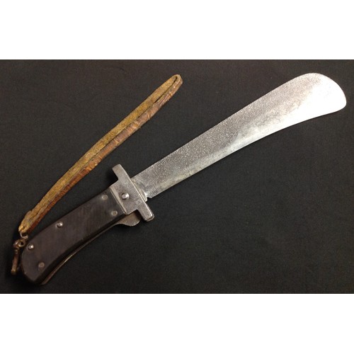 88 - WW2 British Folding Machete with folding blade 250mm in length. No makers mark. Crossguard marked wi... 