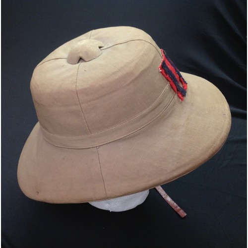 102 - WW2 British Royal Engineers Solar Topee Pith Helmet. Size 7. Complete with original badge to front. ... 