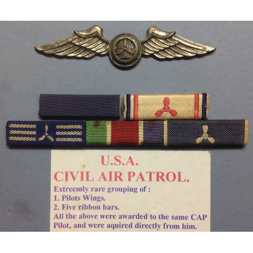 103 - WW2 / 1950's US Civil Air Patrol Group to William Walker Shea 1914-1984, comprising of: Pilots Wings... 