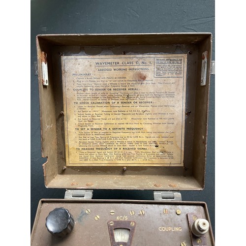 107 - WW2 British Wireless Wavemeter D No1 MkII*, Cat No ZA17469. Complete in original paint and with orig... 