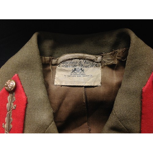 124 - WW2 British Brigadiers Service Dress Tunic. Complete with original buttons, medals ribbons, gorget p... 