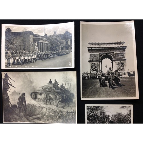 156 - WW2 Third Reich Photo postcards, twelve in total, showing the Feldherrnhalle in Munich, Heinkel Floa... 