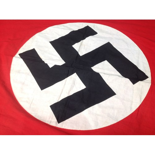 161 - WW2 Third Reich NSDAP Banner, size 280cm x 116cm. Printed Swastika on a separate white roundal. No m... 