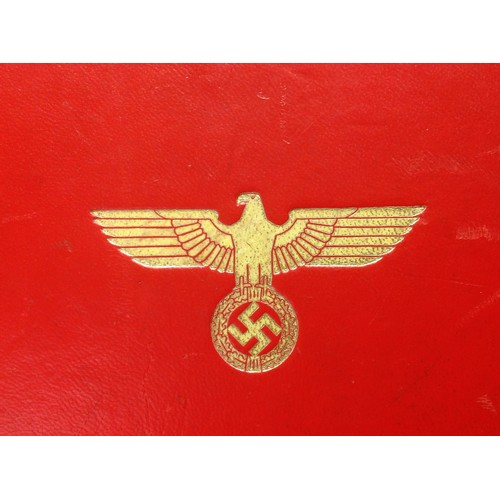 166 - WW2 Third Reich Award Case for the Deutscher Adlerorden 1 Stufe mit Schwertern German Eagle Order 1s... 