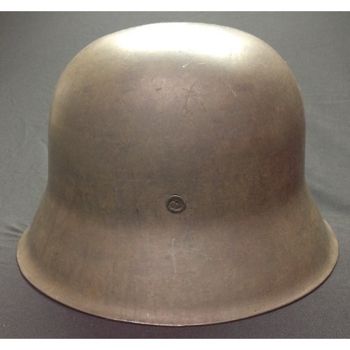 169 - WW2 Third Reich M42 Stahlhelm Steel Helmet. Has been reused as a film prop or for re-enactment. Non ... 