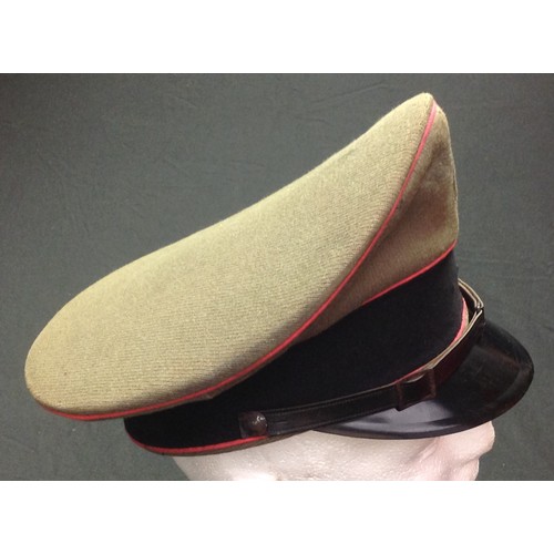 170 - REPRODUCTION Waffen SS OR's/NCO's Schirmmutze Peaked cap with Panzer pink waffenfarbe piping. No ins... 