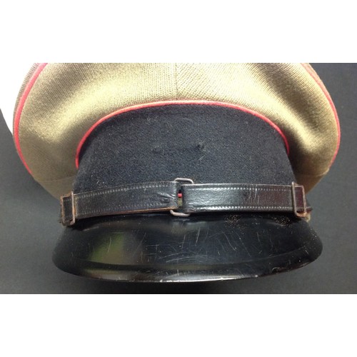 170 - REPRODUCTION Waffen SS OR's/NCO's Schirmmutze Peaked cap with Panzer pink waffenfarbe piping. No ins... 