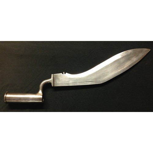 183 - Reproduction British Gurkha Kukri Socket Bayonet for the Brown Bess Musket. 295mm long blade with IS... 