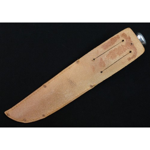 198 - Bowie knife with 150mm long blade with etched makers mark 