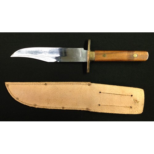 206 - Hunting Knife with Bowie style blade 151mm in length, etched maker mark 