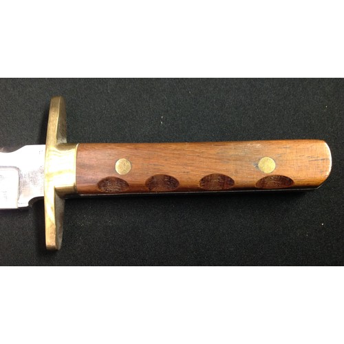 206 - Hunting Knife with Bowie style blade 151mm in length, etched maker mark 