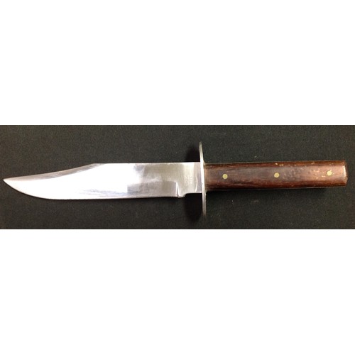 207 - Hunting Knife with Bowie style blade 151mm in length, maker marked 