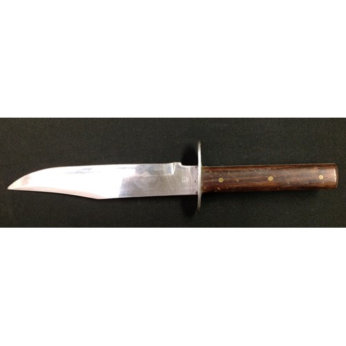 207 - Hunting Knife with Bowie style blade 151mm in length, maker marked 