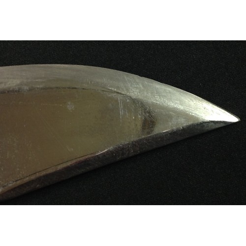 208 - Bowie Knife with 238mm long blade with etched maker mark 