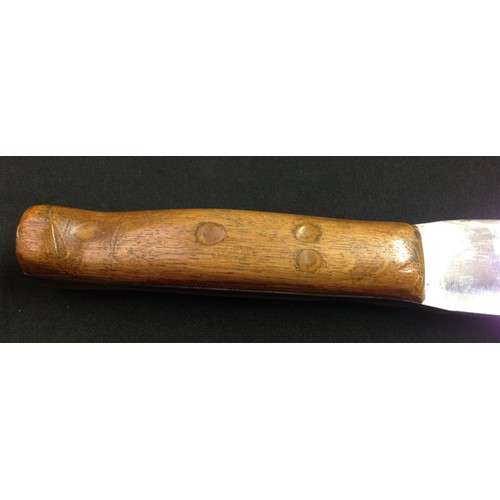 208 - Bowie Knife with 238mm long blade with etched maker mark 