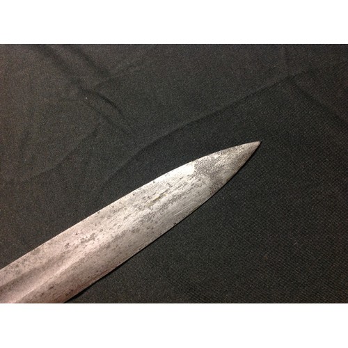 230 - Enfield made Sword with single edged fullered blade 765mm in length. Spine of blade marked 