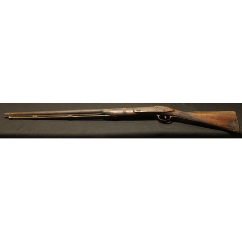 181 - A Percusion Cap Musket with 765mm long barrel. Working action. Overall length 165mm. Brass butt plat... 