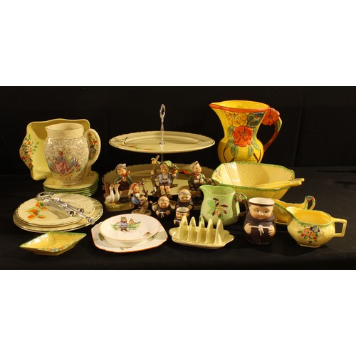 192 - A Crown Devon fruit set; others similar, Beswick jug; Carlton Ware; a cake stand; Goebel and other f... 