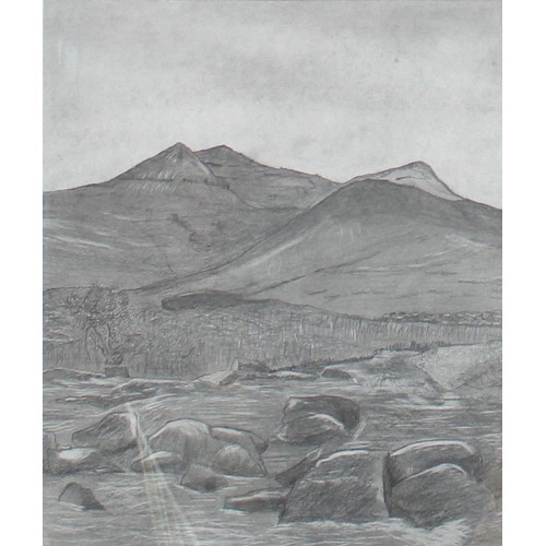 194 - Pictures and Prints - Modernist, Scottish Landscape, pencil, 27cm x 40cm; others similar (3)