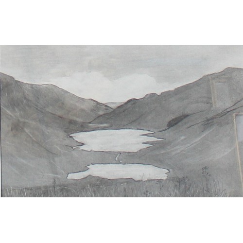 194 - Pictures and Prints - Modernist, Scottish Landscape, pencil, 27cm x 40cm; others similar (3)