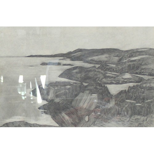 194 - Pictures and Prints - Modernist, Scottish Landscape, pencil, 27cm x 40cm; others similar (3)