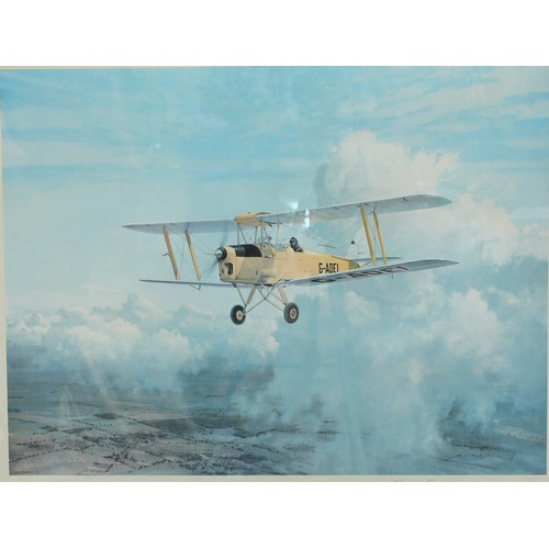 210 - Gerald Coulson G.Av.A , after, Sunday Morning, de Havilland DH.82a Tiger Moth G-AOEI, signed in penc... 