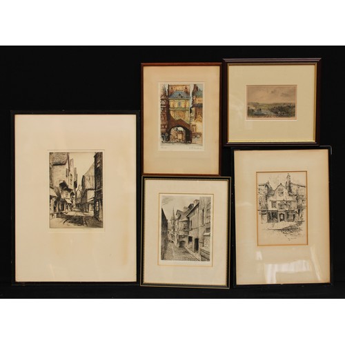 216 - Pictures and Prints - Reginal Green, A.R.E. (1884-1971), by, The Shambles, York, signed, titled labe... 