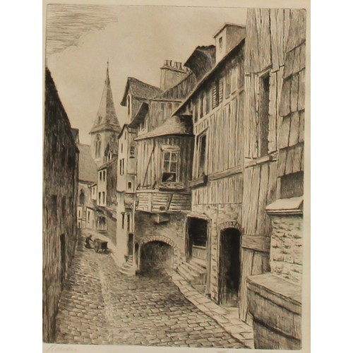 216 - Pictures and Prints - Reginal Green, A.R.E. (1884-1971), by, The Shambles, York, signed, titled labe... 