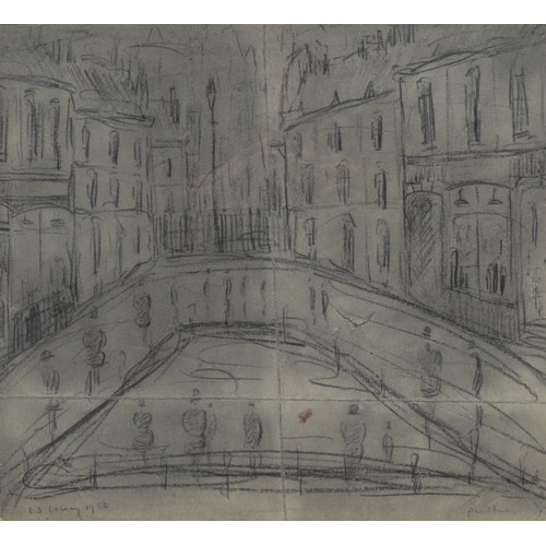 5129 - After Lowry
Figures in an Urban Landscape
bears signature, charcoal on paper, 36cm x 38cm