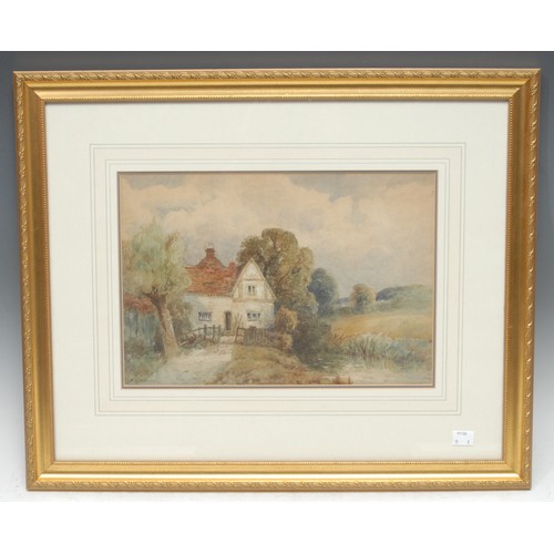 5146 - Enoch Crosland (British, fl.1883-1889)
Cottage by the Stream
signed, watercolour, 24cm x 34cm