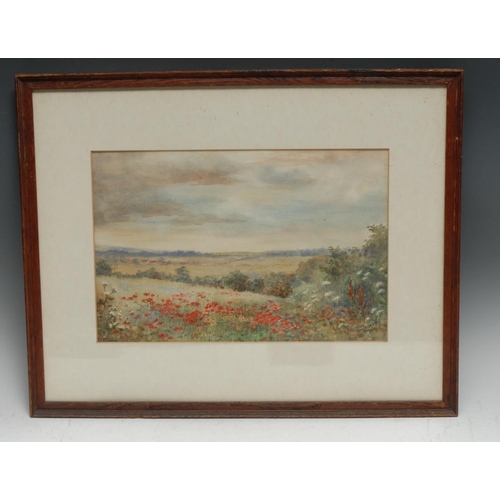 5139 - Olive Greenhill (mid 20th century)
Poppy Fields 
signed, watercolour, dated 1864, 22.5cm x 34cm