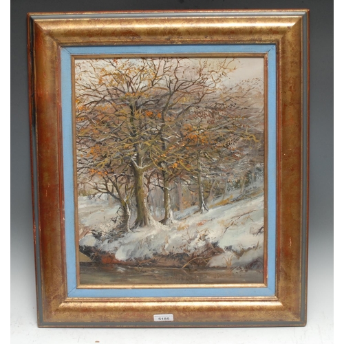 5185 - J Dennison
Winter's Morn
signed, oil on canvas, 45cm x 36cm