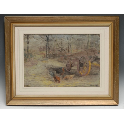 5195 - Moreau
Fowl and Old Cart
signed, pastel, 29cm x 42cm