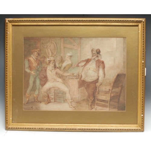 5220 - English School (19th century)
Falstaff in a Tavern
watercolour, 40cm x 56cm