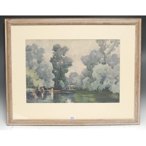 5225 - H R Williams (20th century)
The Park Pond
signed, watercolour, 35cm x 52cm