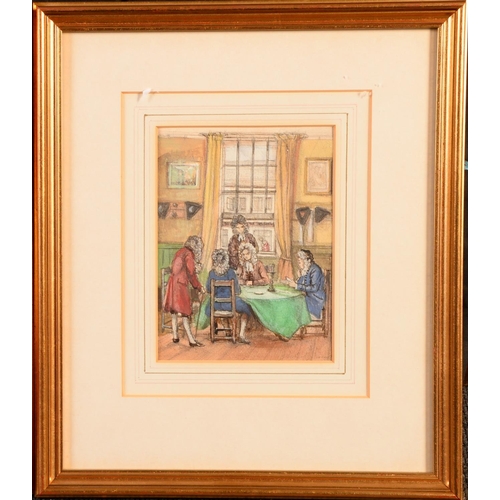 5300 - John Strickland Goodall (1908-1996)
A Pair, The Barbers and The Meeting
signed, watercolour, 17cm x ... 