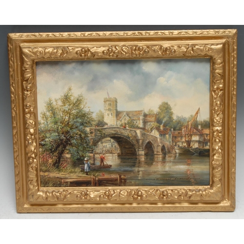 5027 - Roderick Lovesey  
Aylesford Bridge, Medway, Kent  
signed, oil on board, 21cm x 29cm