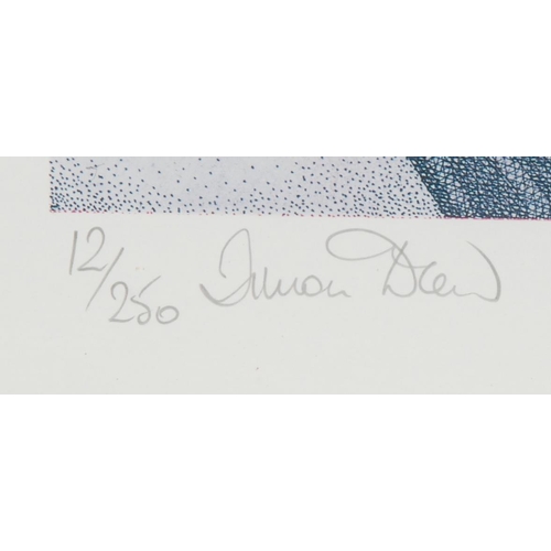 5067 - Simon Drew, Three Spade Handles, signed in pencil, limited edition print, 12/250, 25cm x 50cm; anoth... 