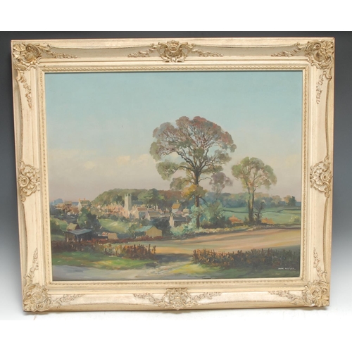 5132 - Max Hofler (1892 - 1963)  Evening Sunshine, Wootton, Oxon  signed, titled to verso, oil on board, 48... 