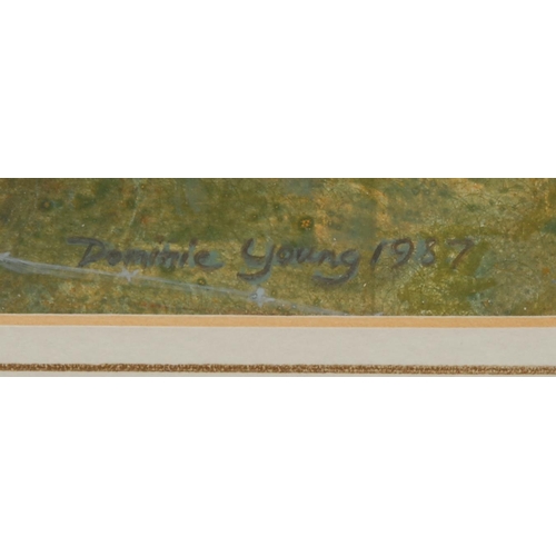 5151 - Dominie Young
Morning Bales
signed, dated 1987, egg tempera, 33cm x 44cm