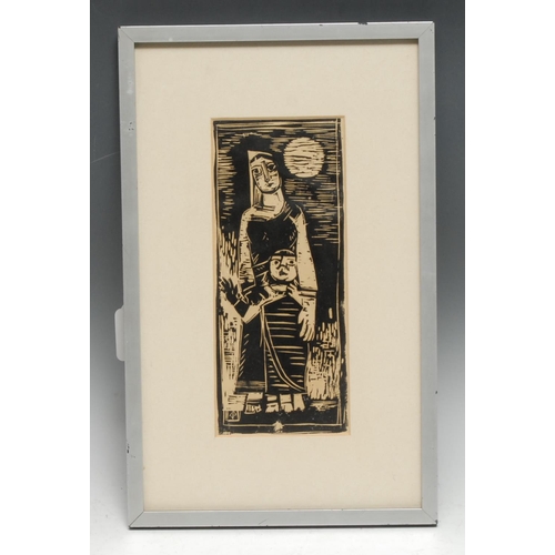 5161 - Continental School
Mother and Child
monogrammed, woodcut, 24.5cm x 10.5cm