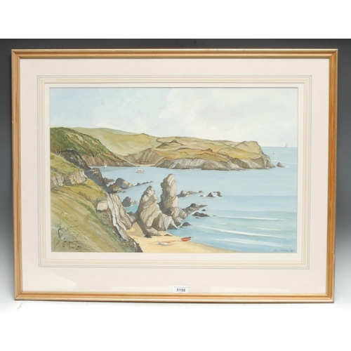 5198 - Len Hubbard
A Tranquil Cove
signed, dated '98, watercolour, 40cm x 60cm