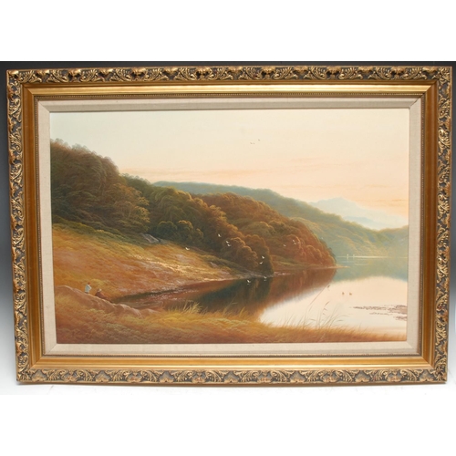 5091 - Andrew Grant Kurtis
Lakeside
signed, oil on canvas, 48cm x 74cm