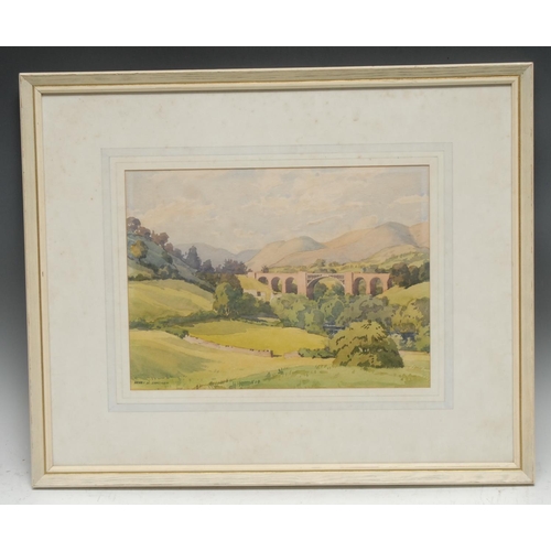 5219 - Henry Wilson Bracken (1920-1998)
The Lune Viaduct at Waterside
signed, watercolour, 34cm x 33cm