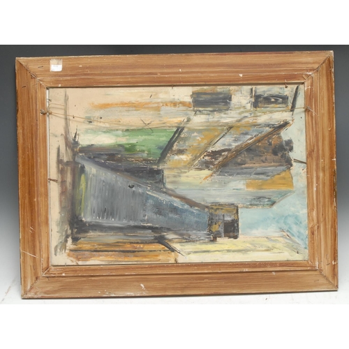 5238 - Klee (mid 20th century)
Rowing Boat by the Coastal Wall, Abstract to verso
signed, oi on board, 36cm... 