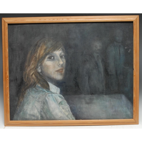 5253 - Margaret Keighley (20th century)
Portrait and Shadows
signed, oil on board, 54cm x 69cm